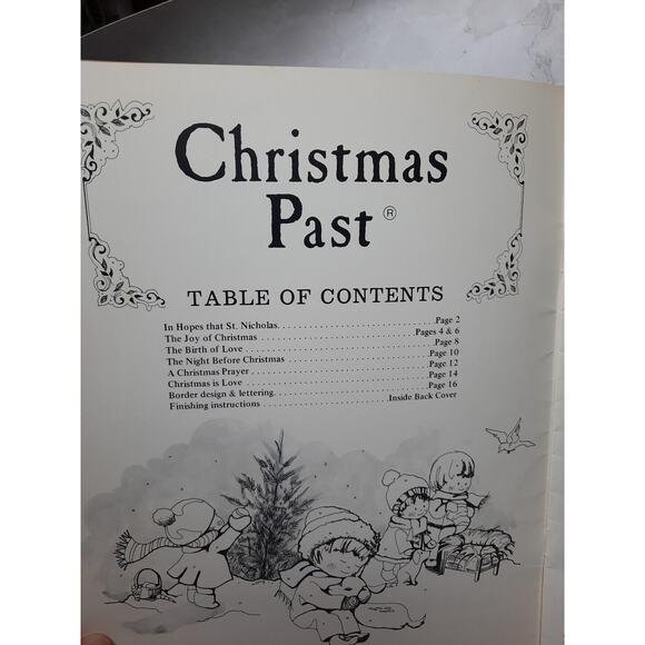 1985 June Grigg Designs Counted Cross Stitch Leaflet Christmas Past - Picture 7 of 8